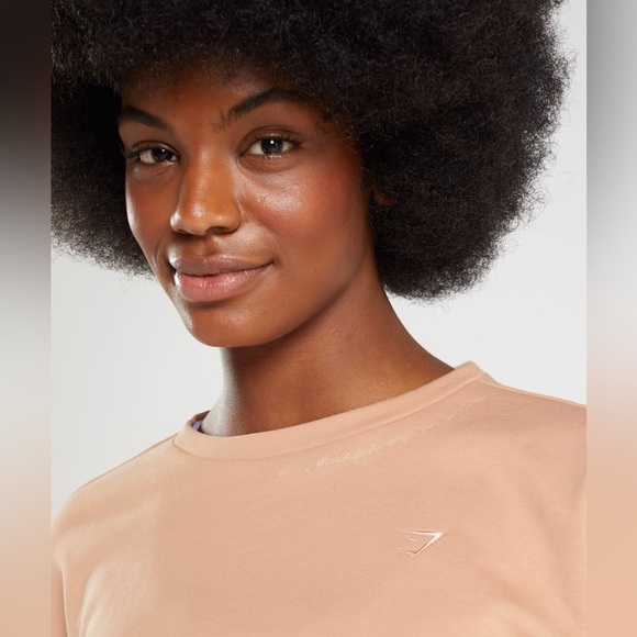 Gymshark Sweater Women's Size XL Orange Peach Cropped Whitney Simmons Collection - Picture 10 of 13